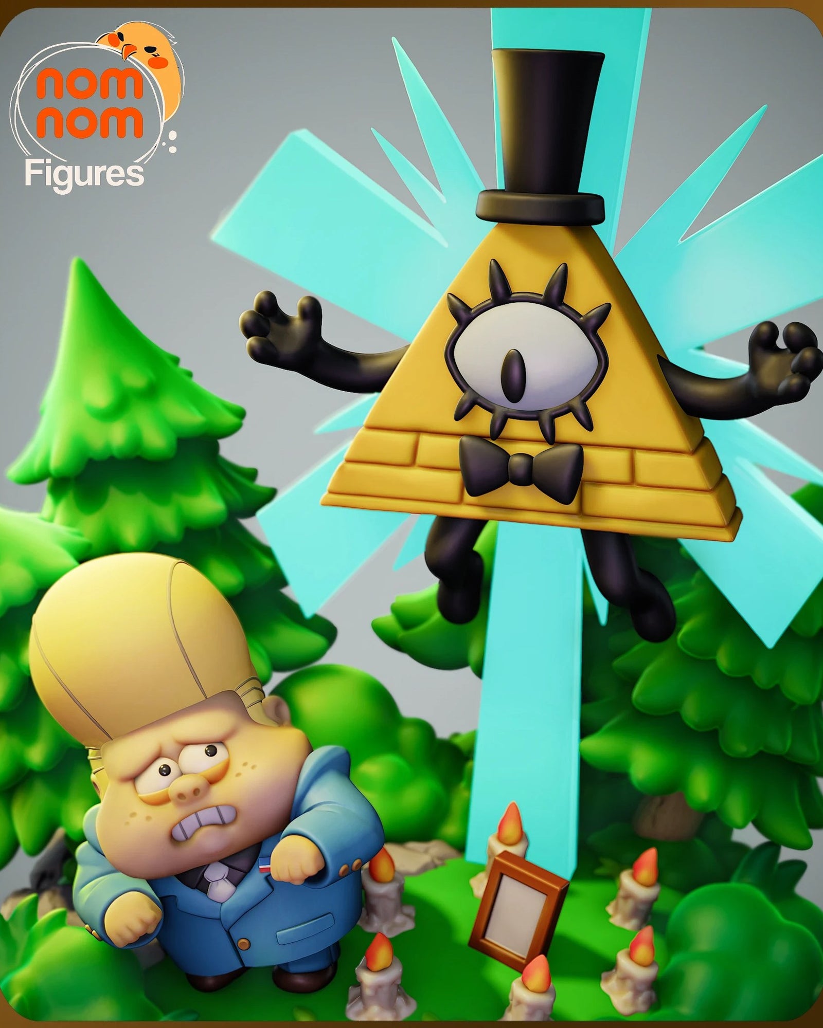 Bill Cipher Gravity Falls Chibi resin figure by NomNom Figures — studio preview 2
