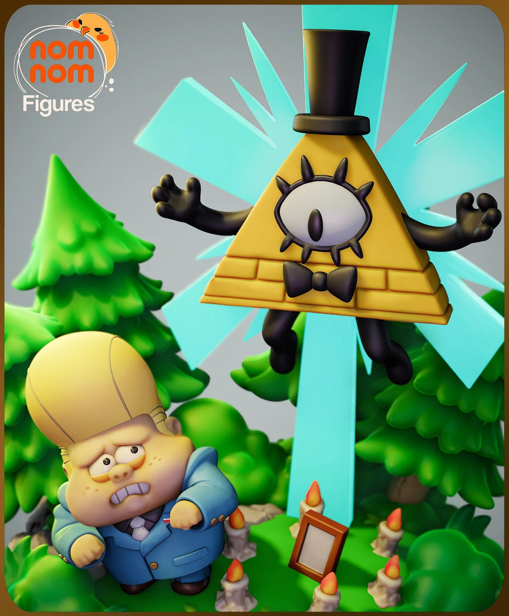 Bill Cipher Gravity Falls Chibi resin figure by NomNom Figures — studio preview 2