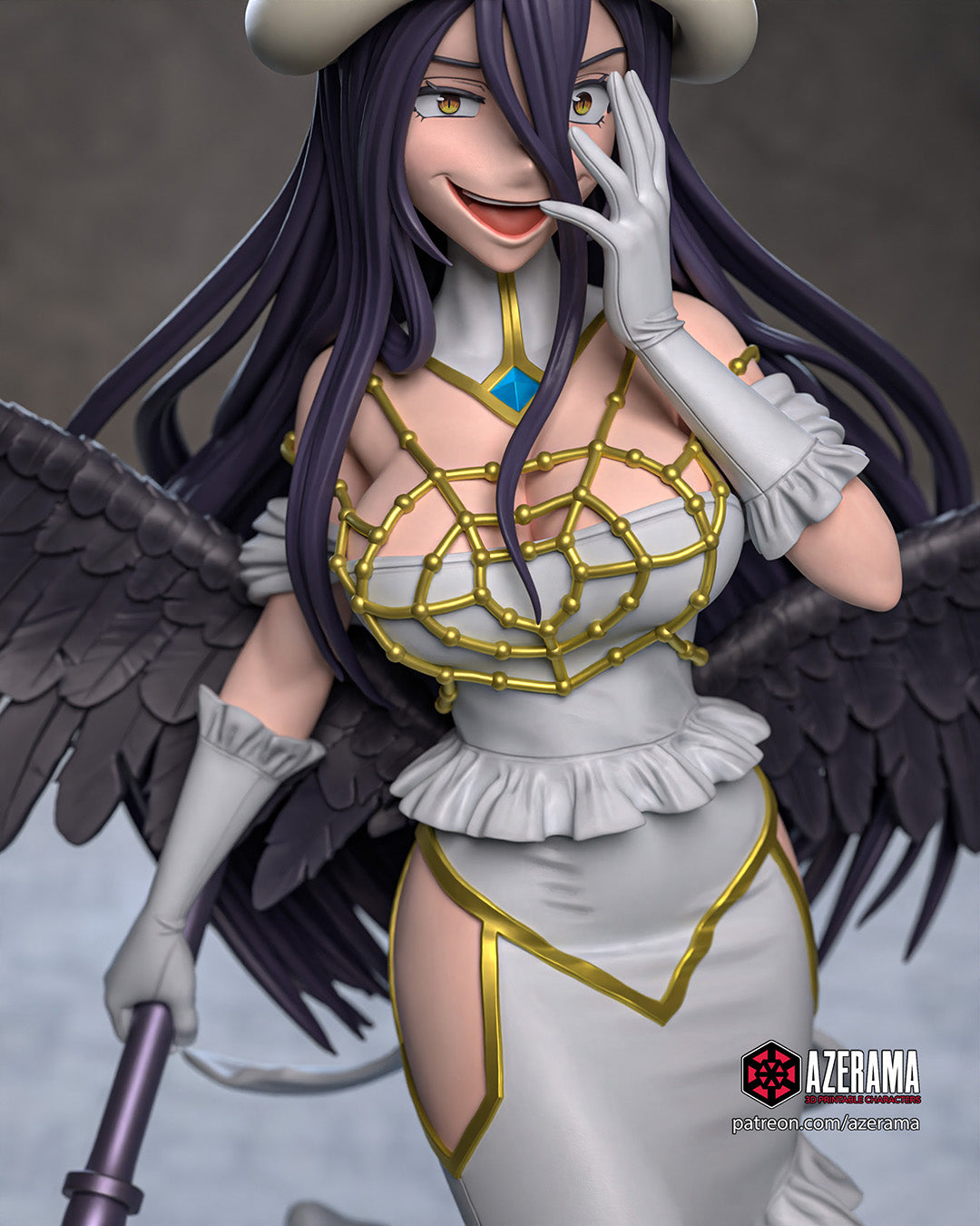 Albedo (Overlord) resin figure by Azerama — studio render 3
