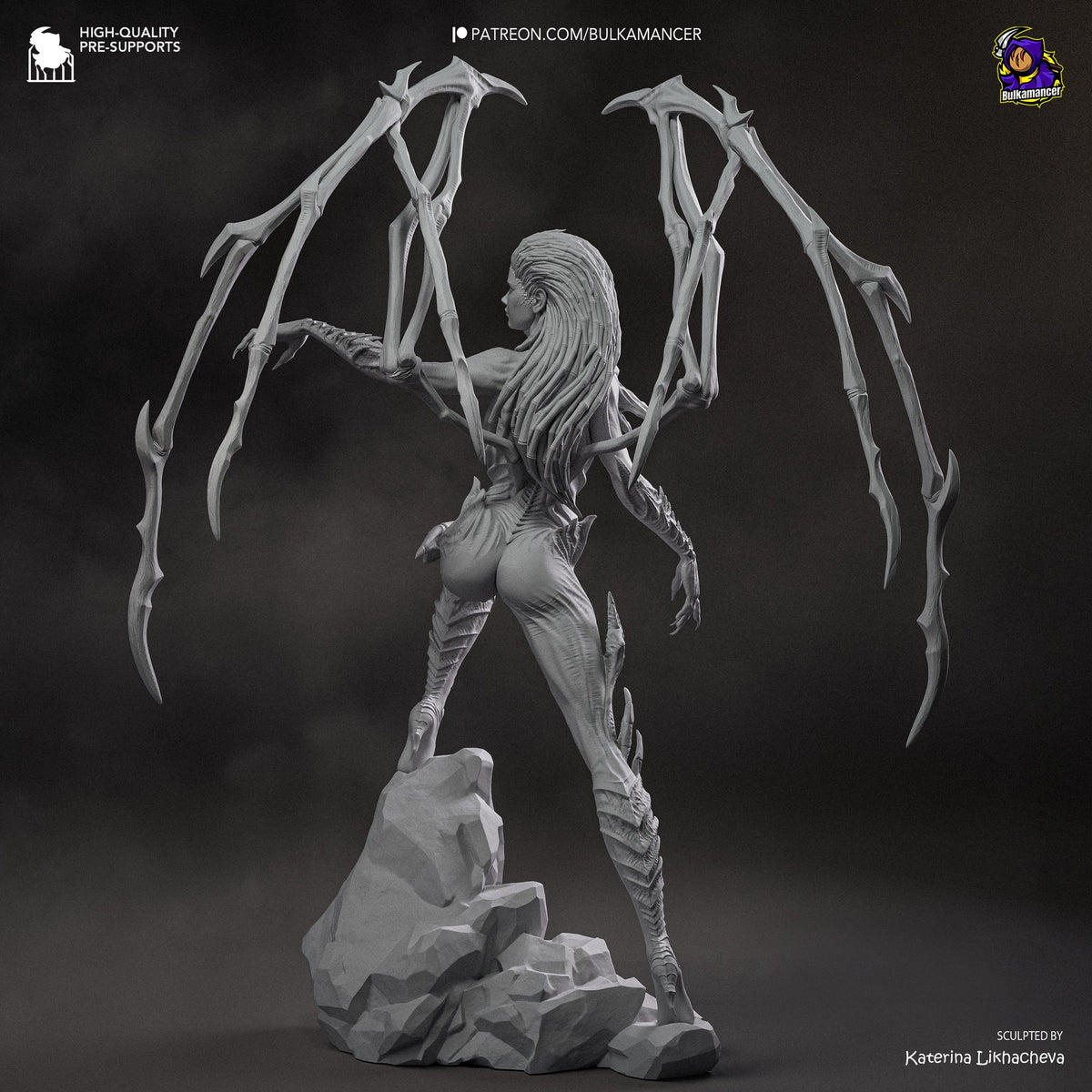 Sarah Kerrigan (StarCraft) resin figure by Bulkamancer — studio render 11