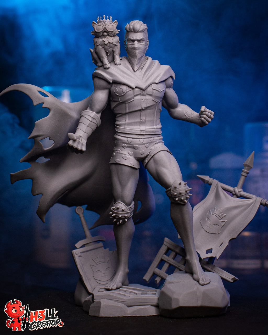 Carl and Princess Donut (Dungeon Crawler Carl) resin figure by h3LLcreator — studio render 10