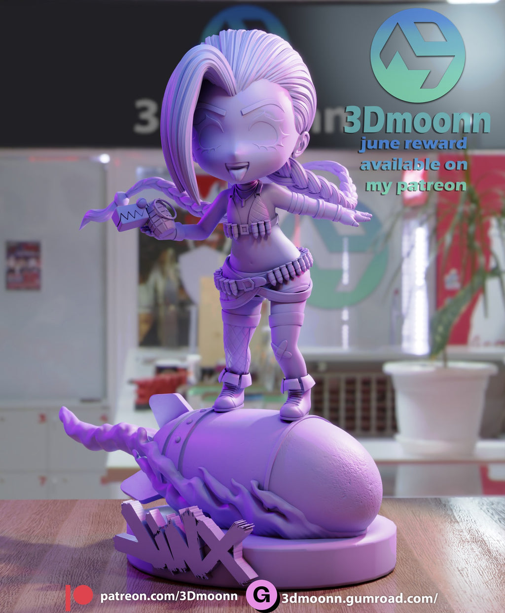 jinx arcane 3dmoonn chibi