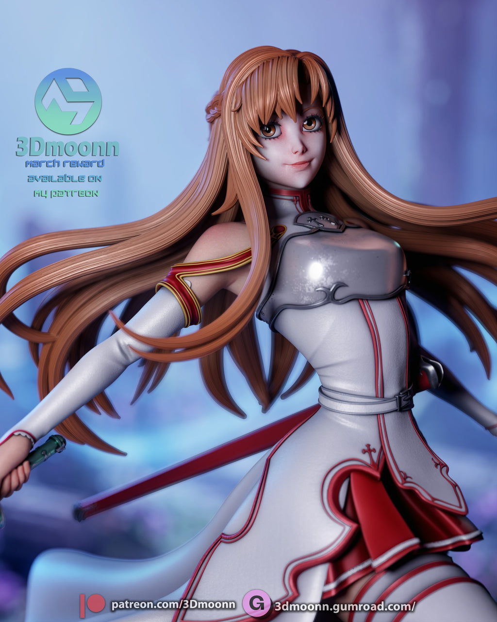 asuna yuuki sword art online 3dmoonn asunasword