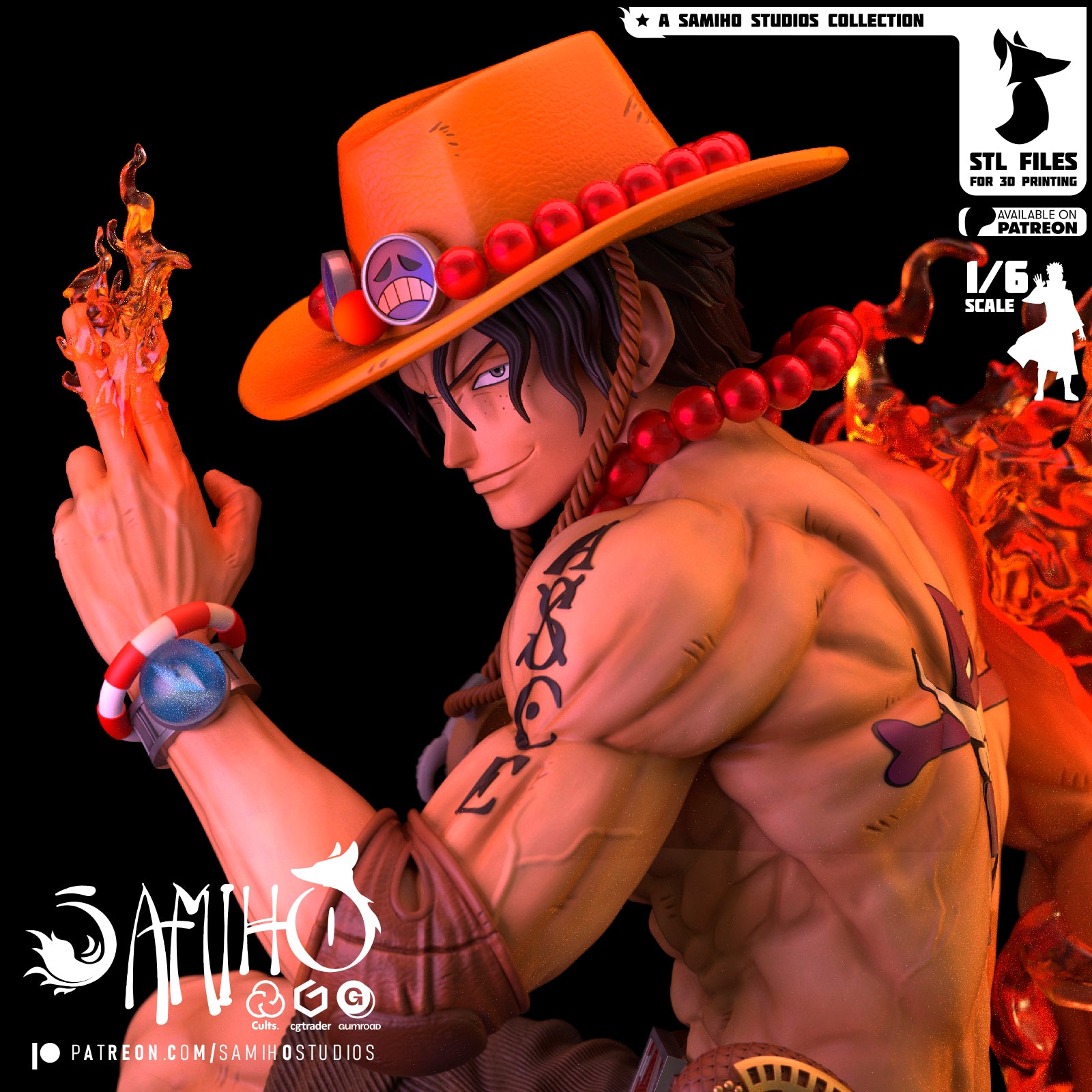 portgas d ace one piece samiho studios