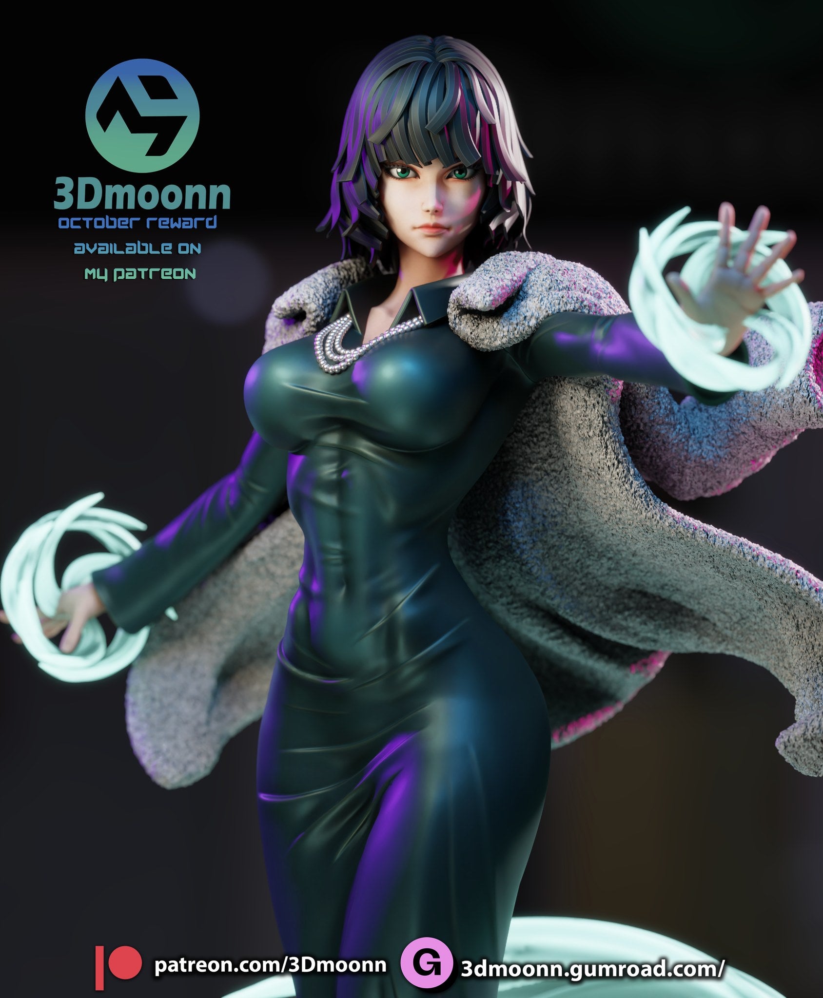 fubuki one punch man 3dmoonn 3d print model