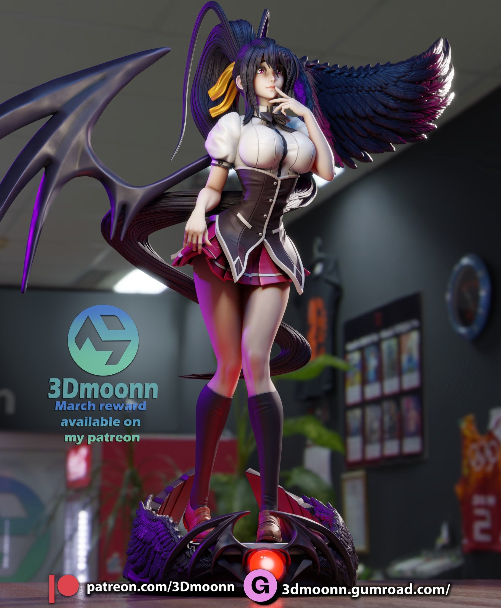 Akeno Himejima — studio render 7