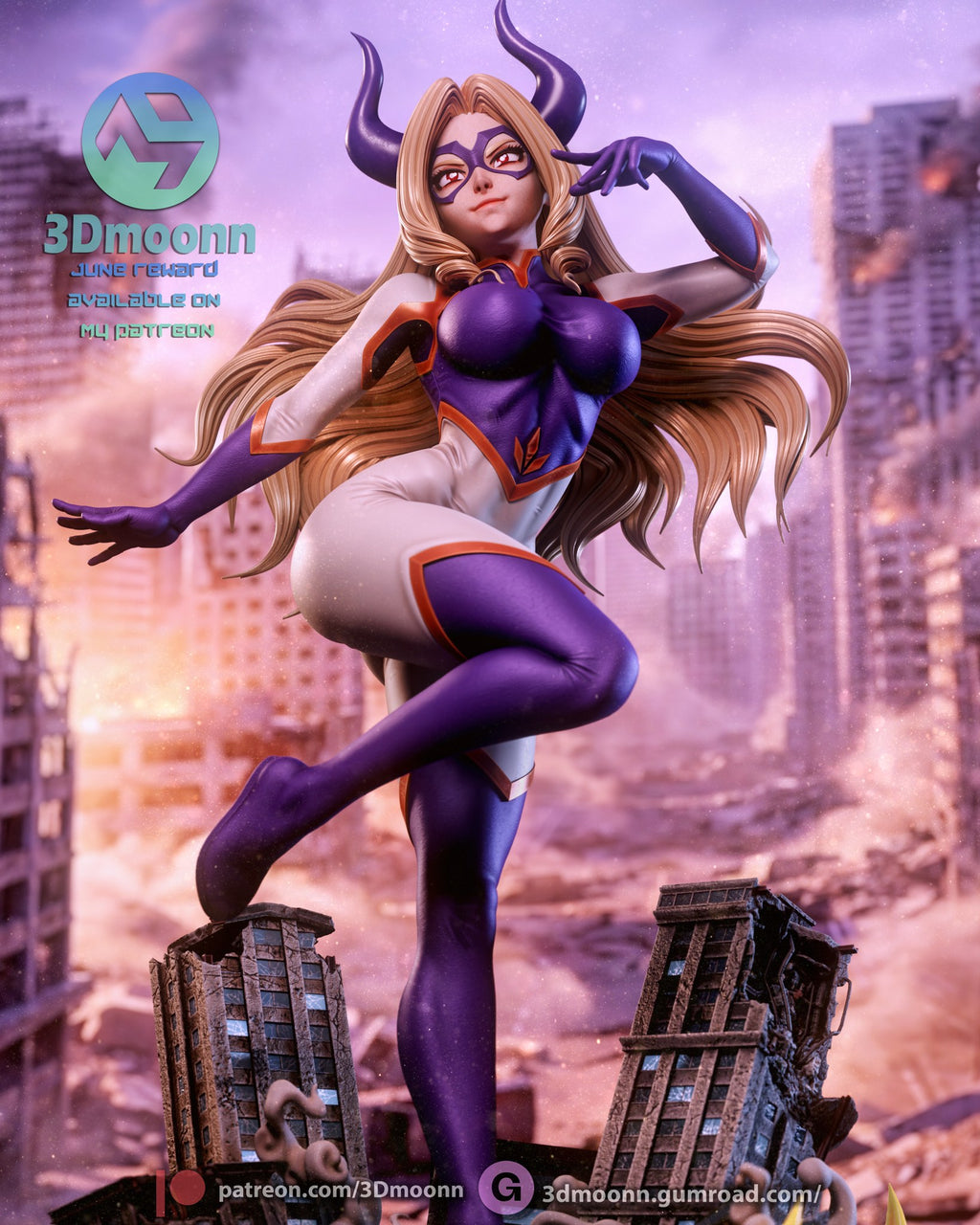 mt lady my hero academia 3dmoonn mtladyboku no