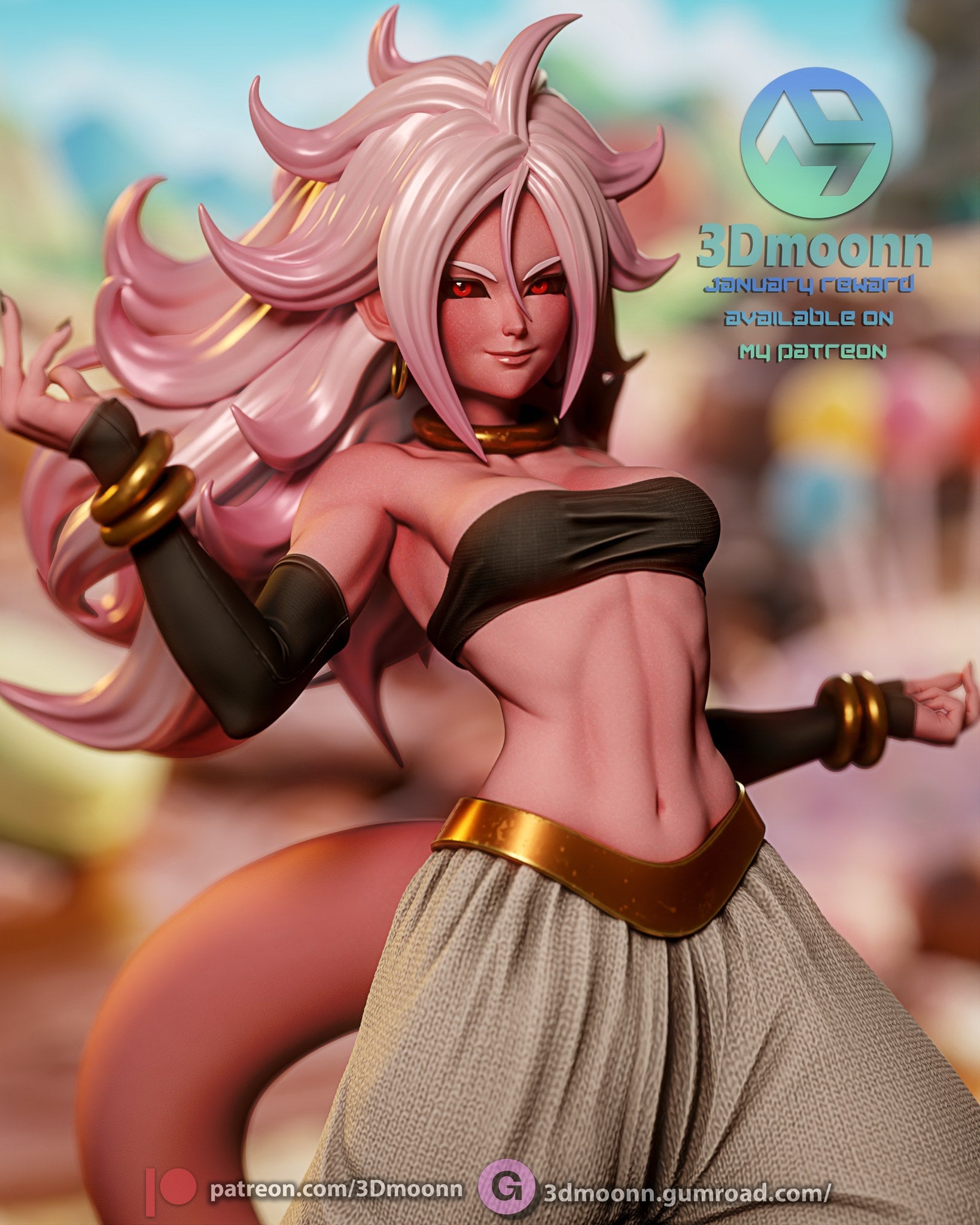 android 21 dragon ball 3dmoonn