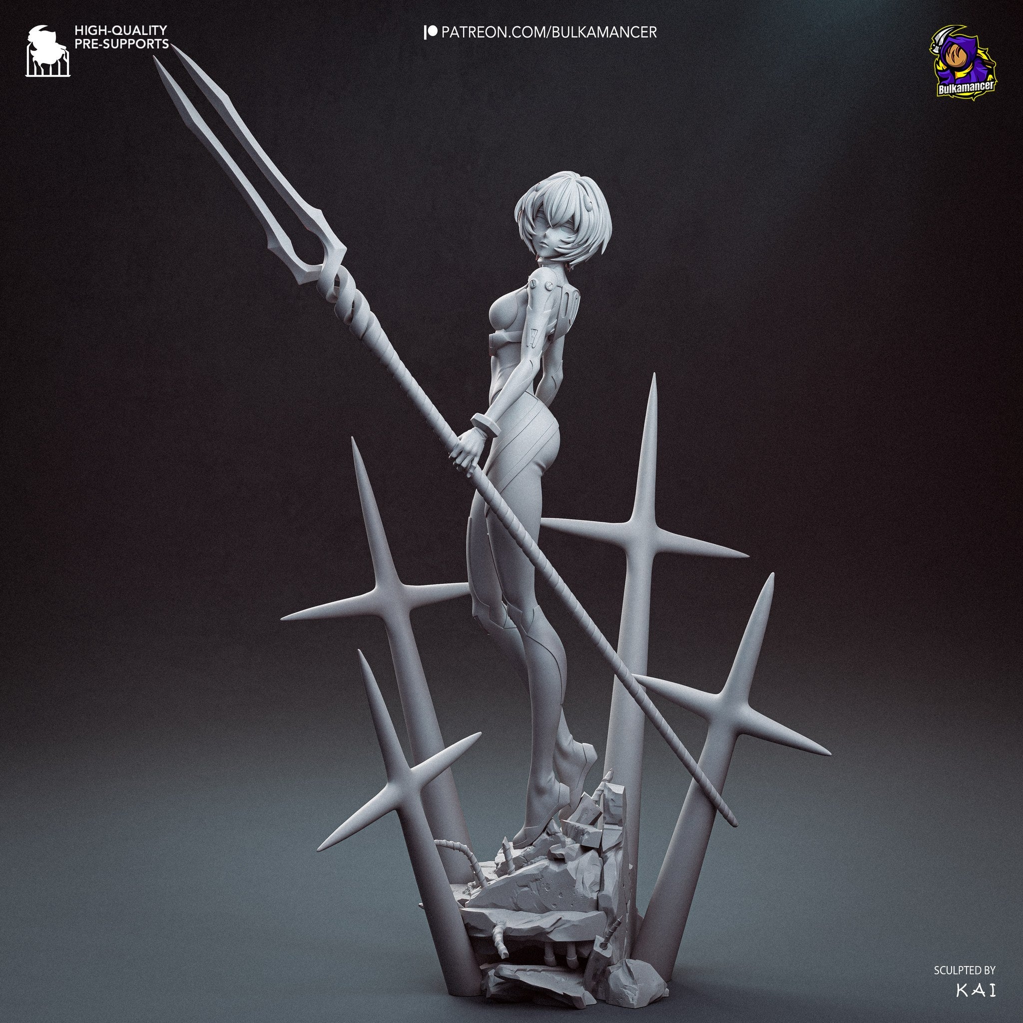 Rei Ayanami (Evangelion) resin figure by Bulkamancer — studio render 14