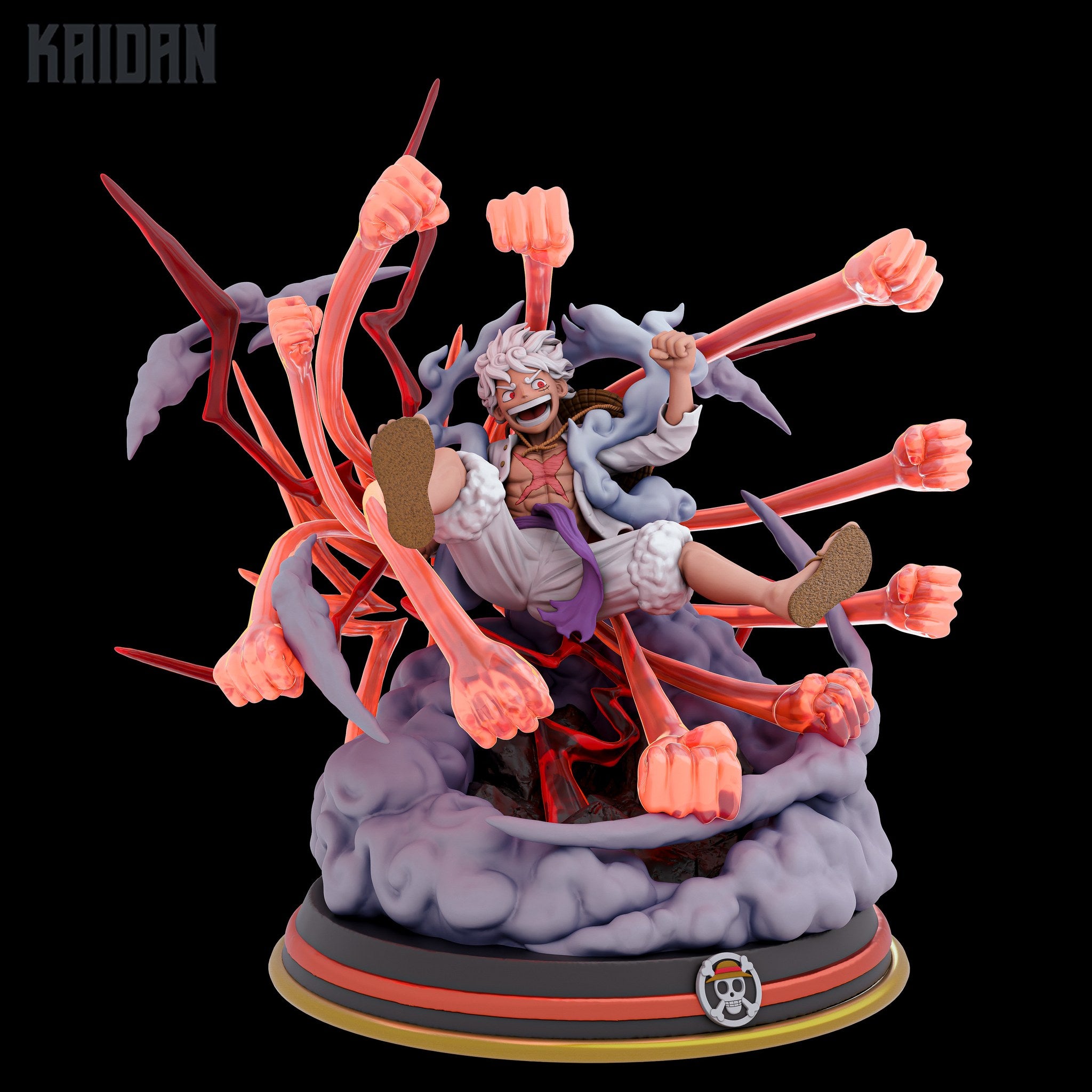 Luffy (One Piece) resin figure by Kaidan 3D — studio render 5