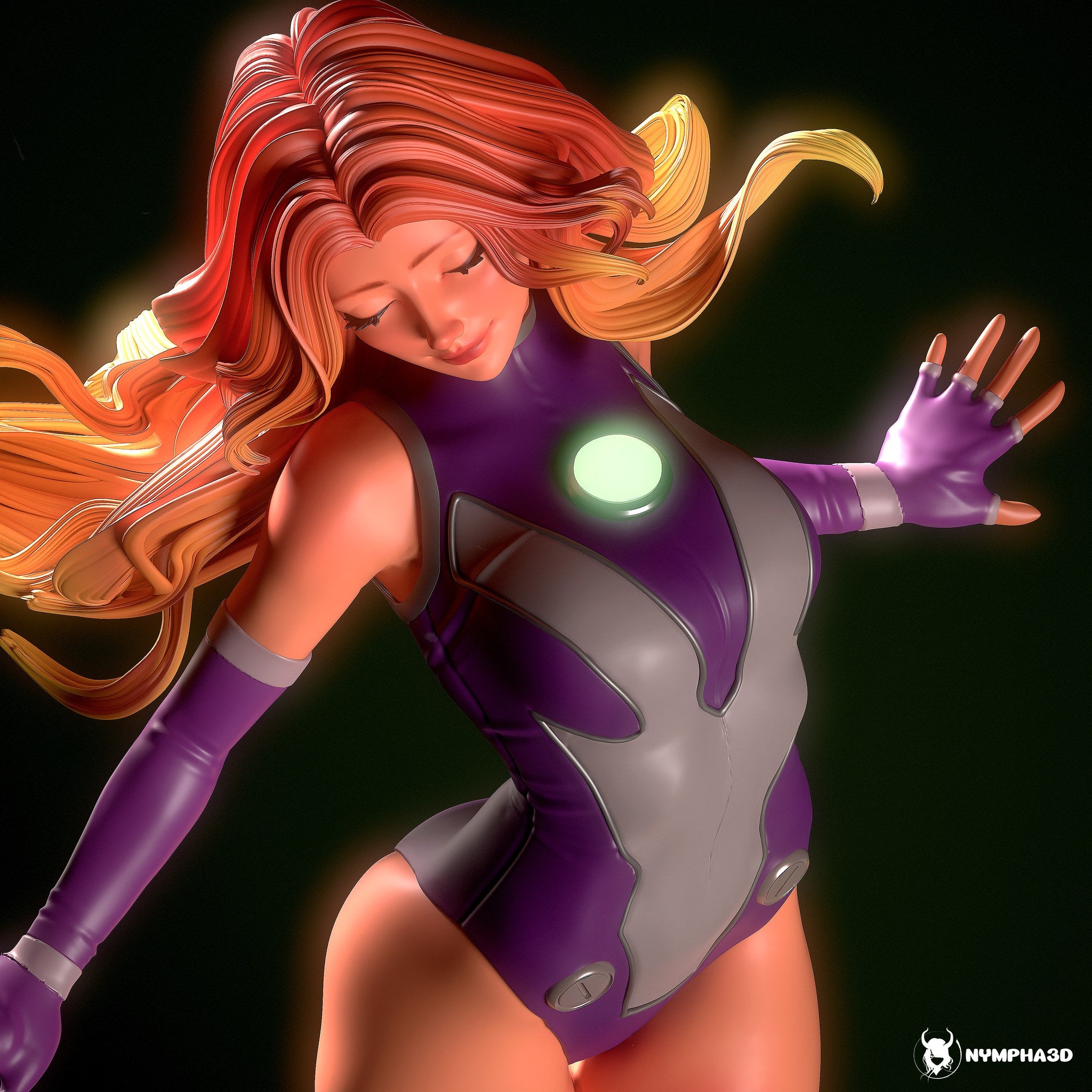Starfire (DC Comics) resin figure by Nympha — studio render 6