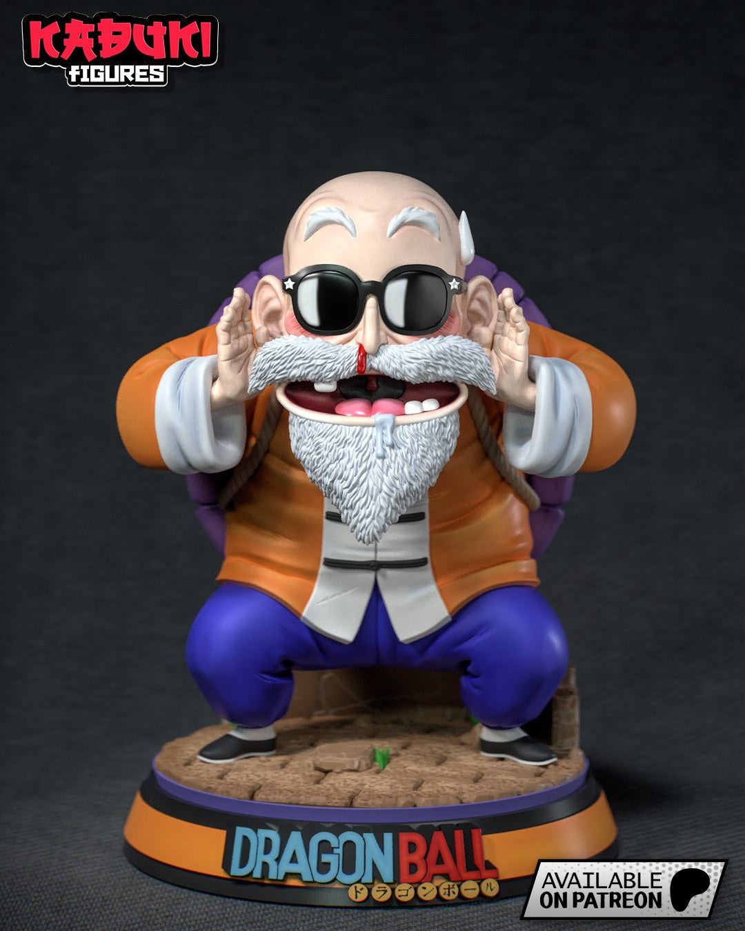 Master Roshi (Dragon Ball) resin figure by Tanuki Figures — studio render 1