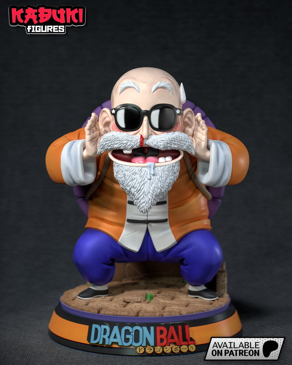 Master Roshi (Dragon Ball) resin figure by Tanuki Figures — studio render 1