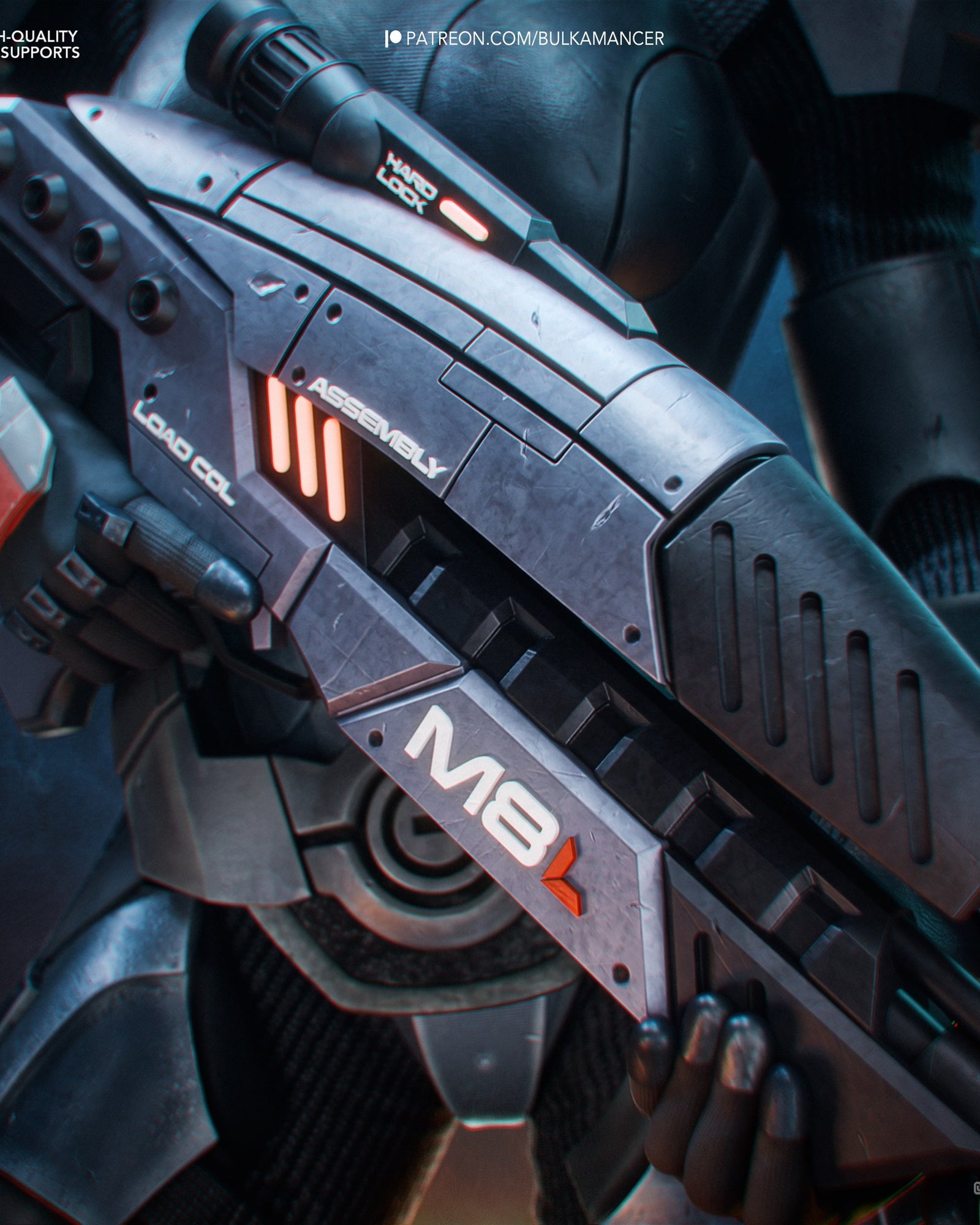 Jane Shepard (Mass Effect) resin figure by Bulkamancer — studio render 2