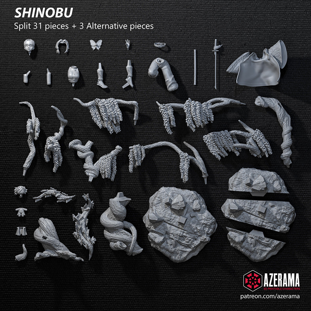 Shinobu Kocho (Demon Slayer) resin figure by Azerama — studio render 5