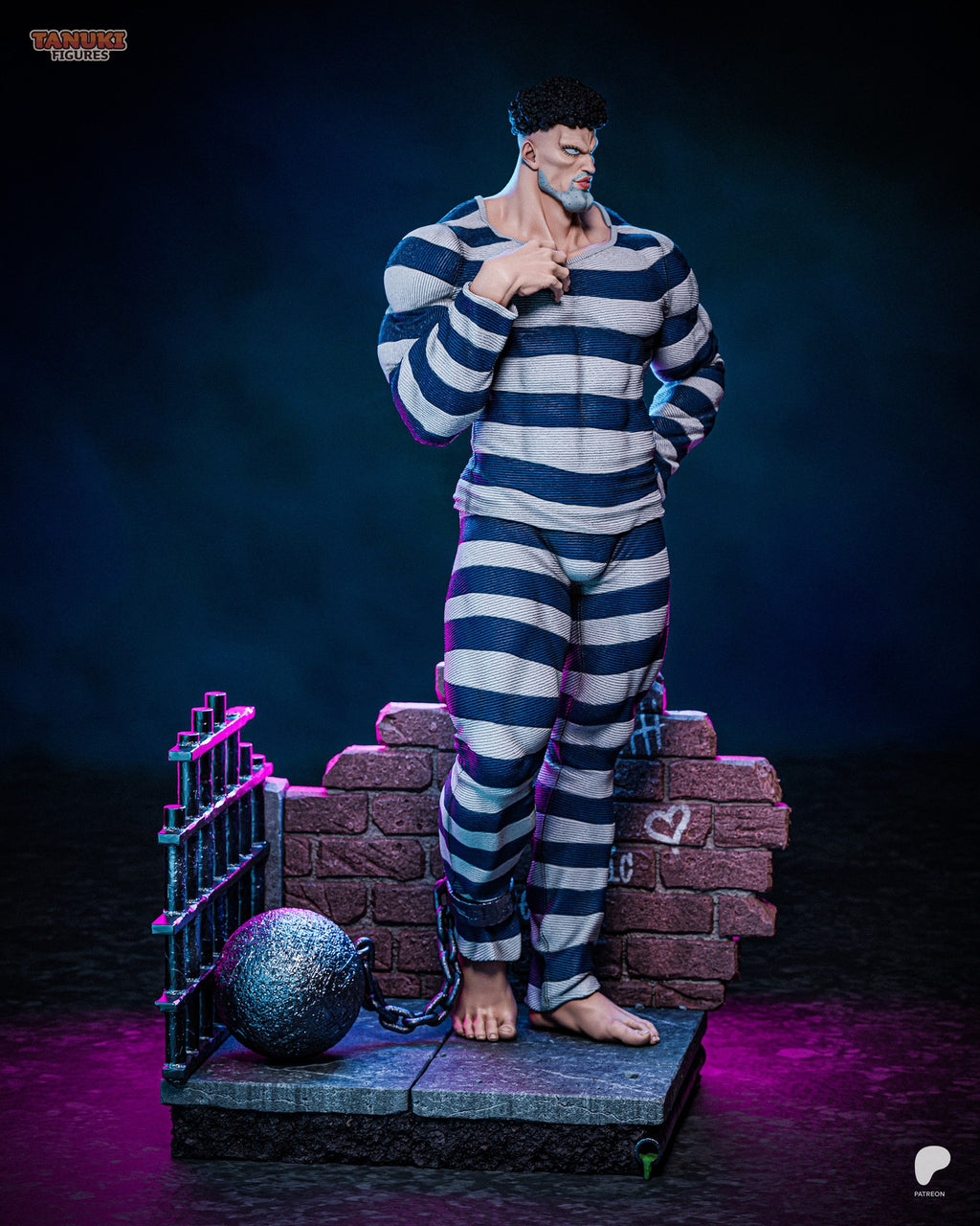 Puri-Puri Prisoner (One Punch Man) resin figure by Tanuki Figures — studio render 5