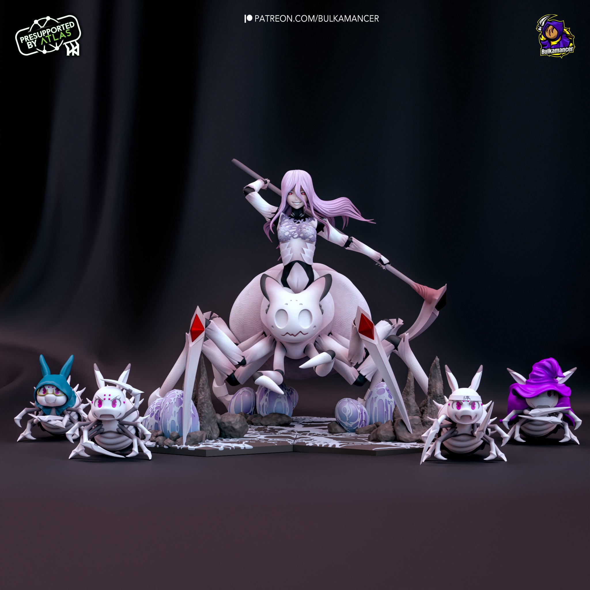 Kumoko and Her Children (So I'm a Spider, So What?) resin figure by Bulkamancer — studio render 3
