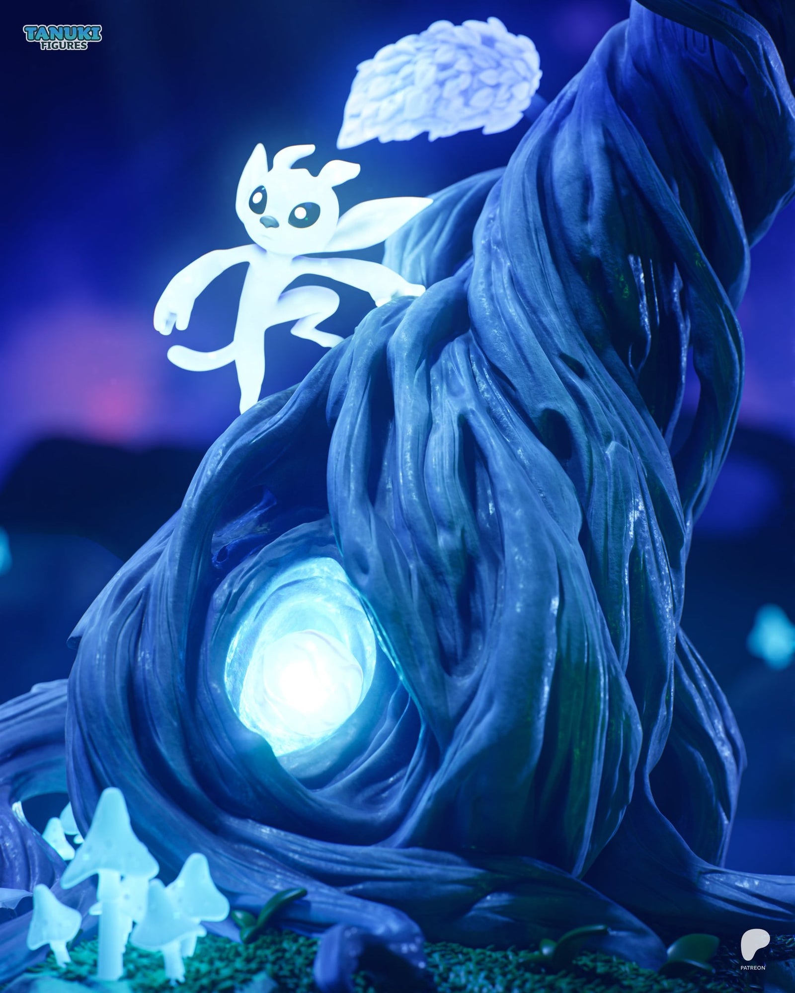 Ori (Ori and the Blind Forest) resin figure by Tanuki Figures — studio render 5
