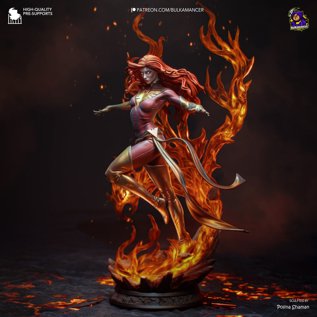 Jean Grey (Marvel) resin figure by Bulkamancer — studio render 5