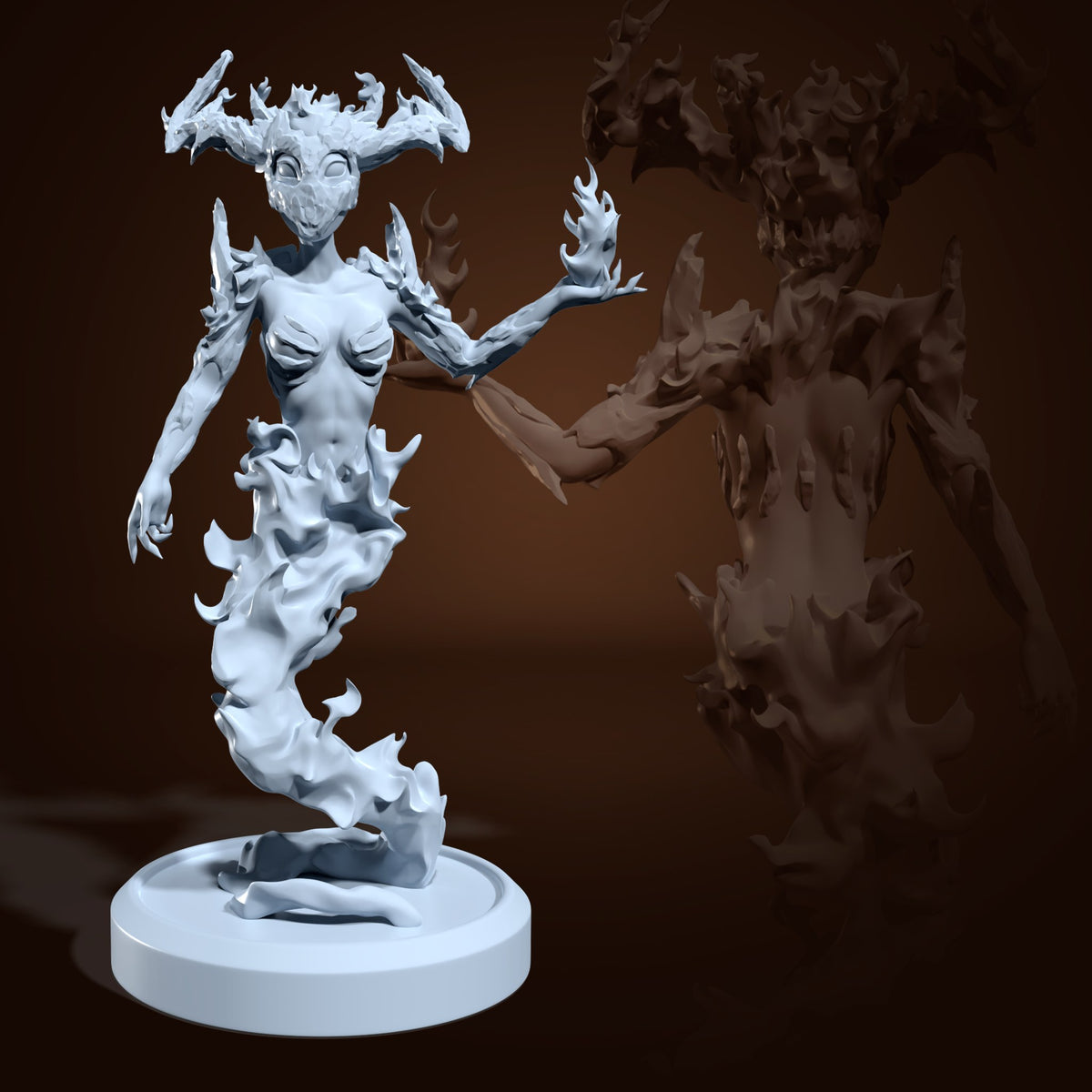 Fire Elemental (_Original Characters) resin figure by h3LLcreator — studio render 2