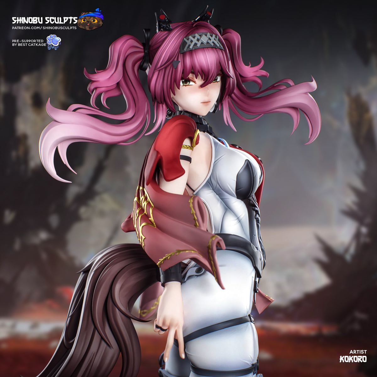 Lupa (Wuthering Waves) resin figure by Shinobu Sculpts — studio render 1