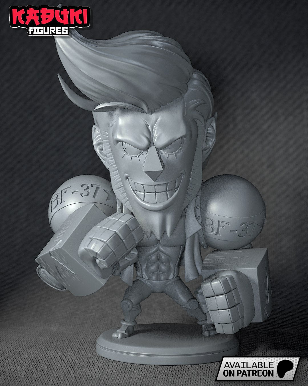 Franky (One Piece) resin figure by Tanuki Figures — studio render 5