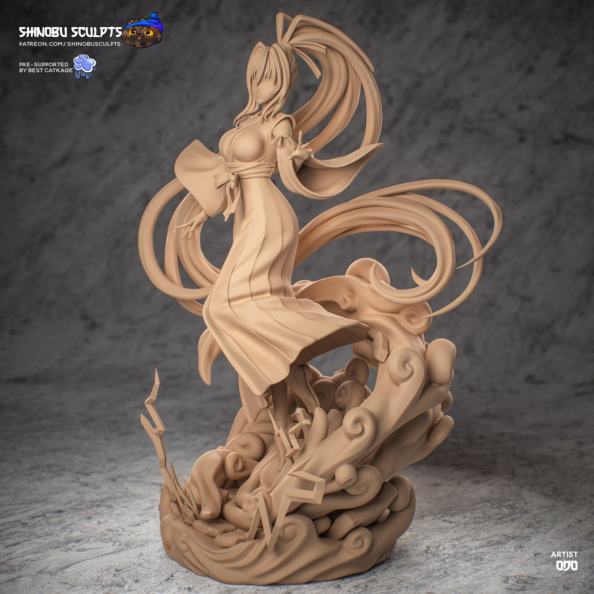 Akeno Himejima (High School DxD) resin figure by Shinobu Sculpts — studio render 6