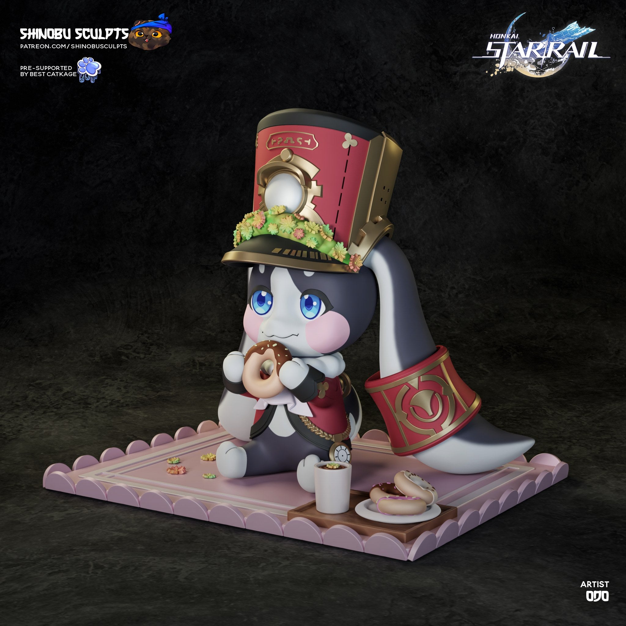 Pom-Pom (Honkai Star Rail) resin figure by Shinobu Sculpts — studio render 2