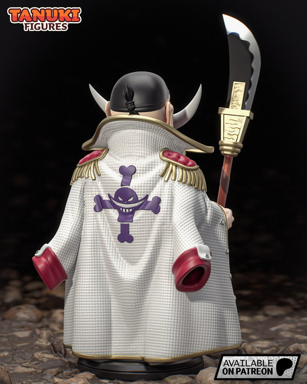Whitebeard (One Piece) resin figure by Tanuki Figures — studio render 4