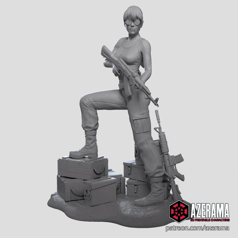 Sarah Connor (Terminator) resin figure by Azerama — studio render 6