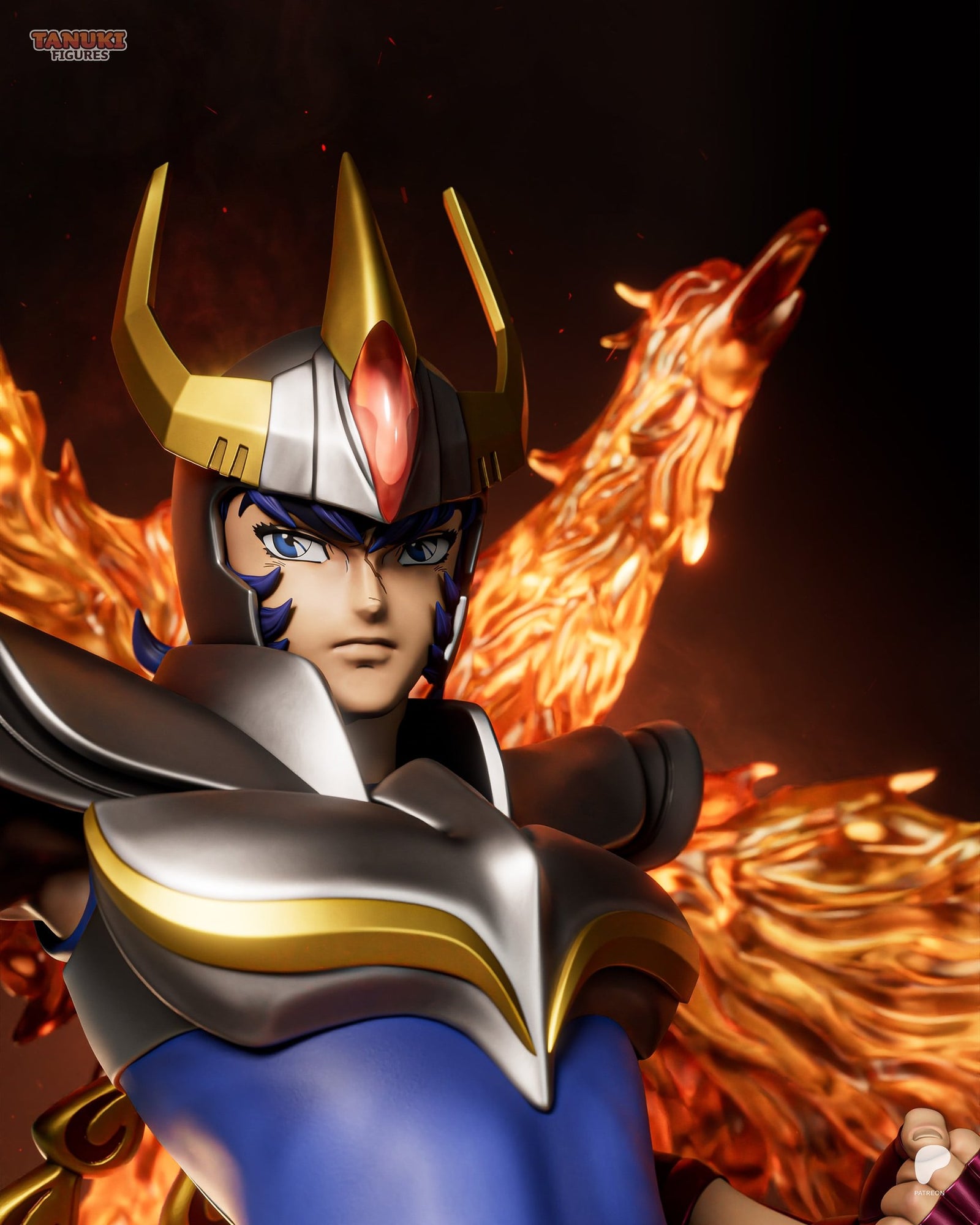 Phoenix Ikki (Saint Seiya) resin figure by Tanuki Figures — studio render 4