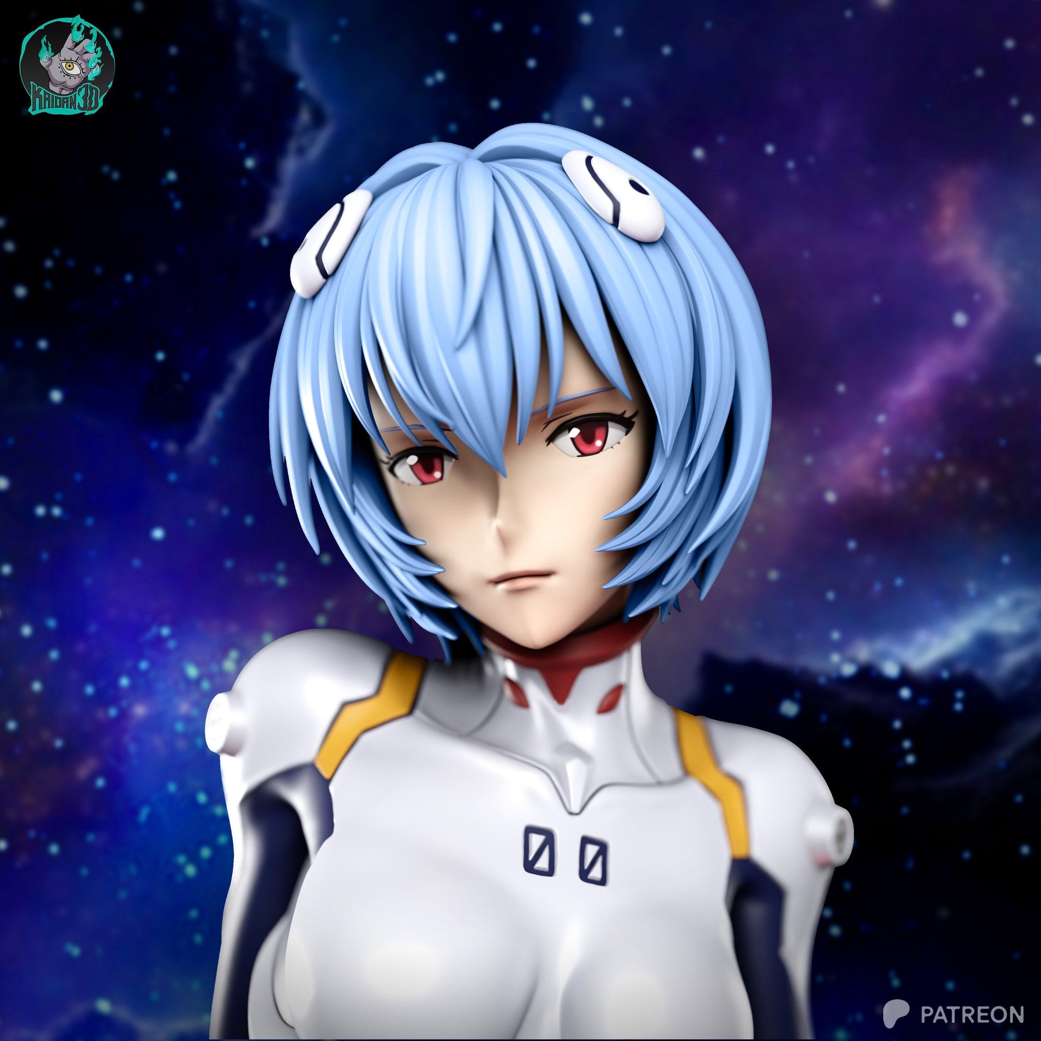 Rei Ayanami (Evangelion) resin figure by Kaidan 3D — studio render 5