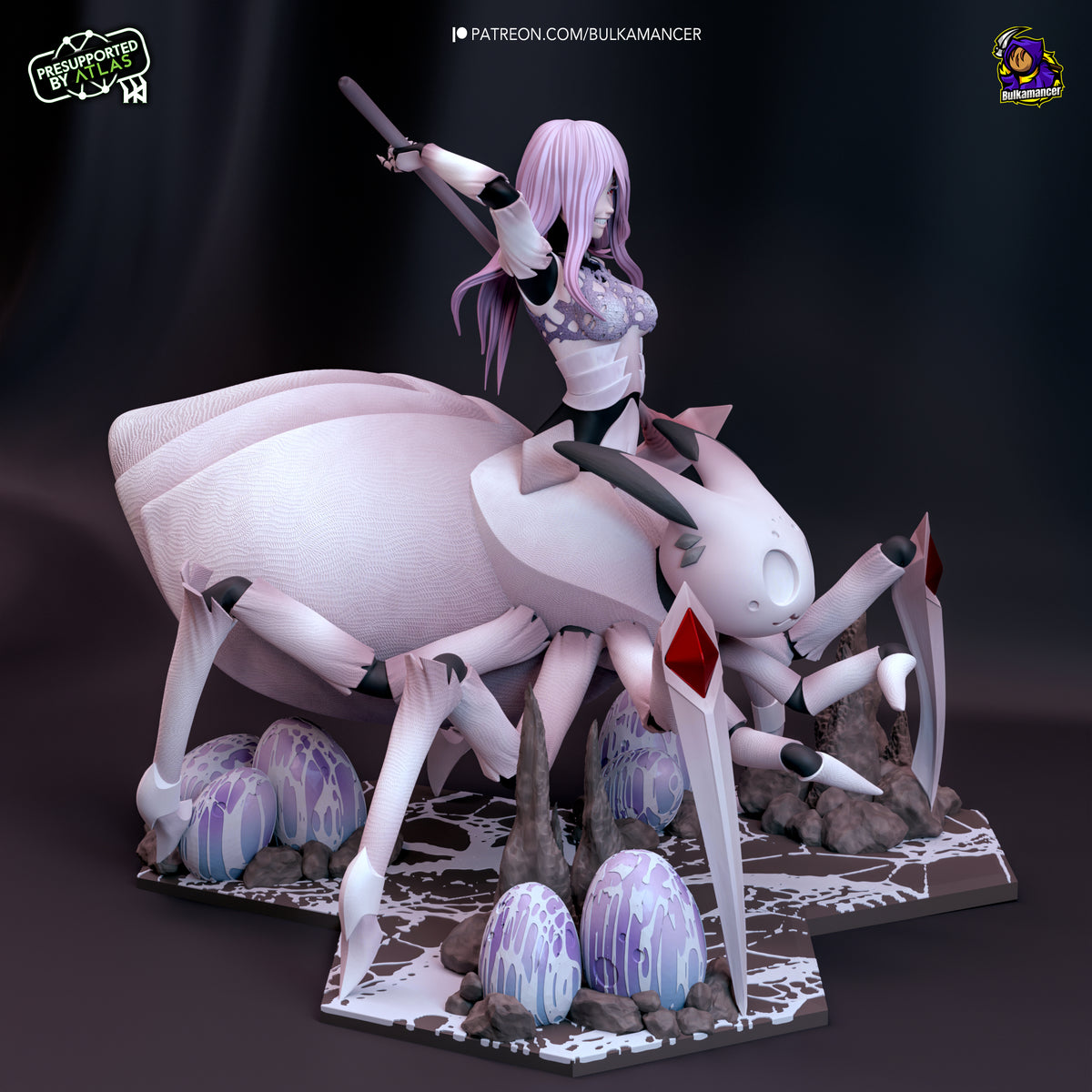 Kumoko and Her Children (So I'm a Spider, So What?) resin figure by Bulkamancer — studio render 9