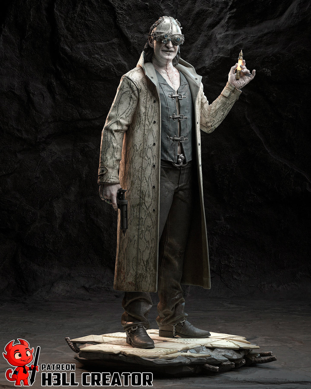 Victor Gideon (Resident Evil) resin figure by h3LLcreator — studio render 3