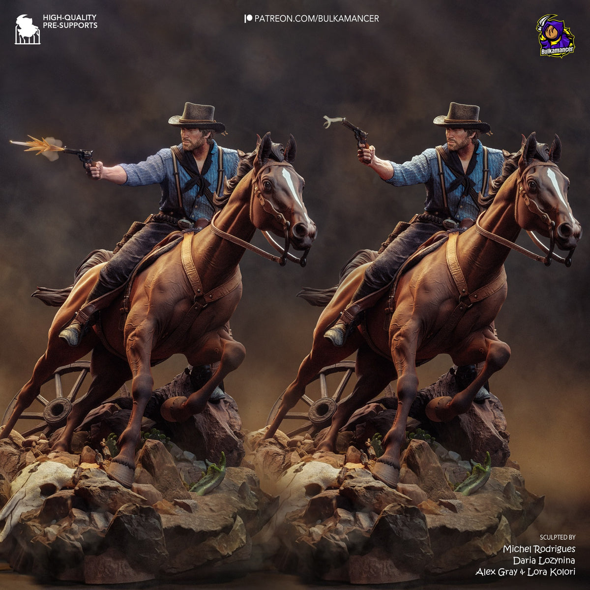 Arthur Morgan (Red Dead Redemption) resin figure by Bulkamancer — studio render 8