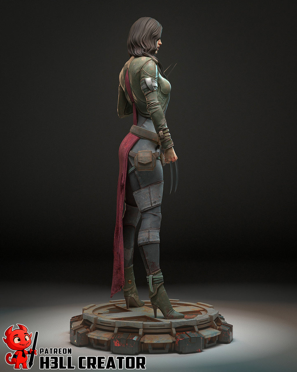 Laura Kinney (Marvel) resin figure by h3LLcreator — studio render 9