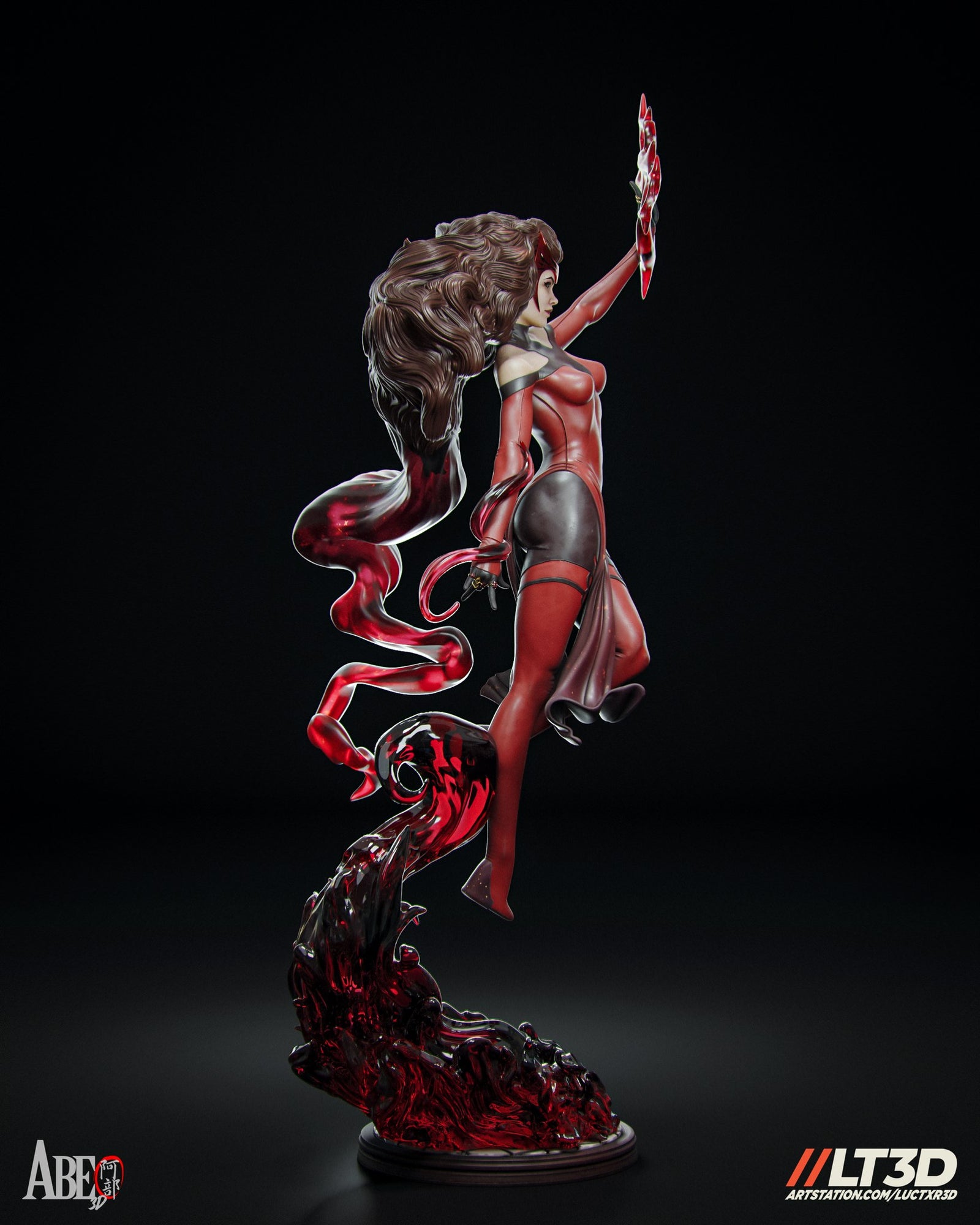 Scarlet Witch (Marvel) resin figure by Abe3D — studio render 2