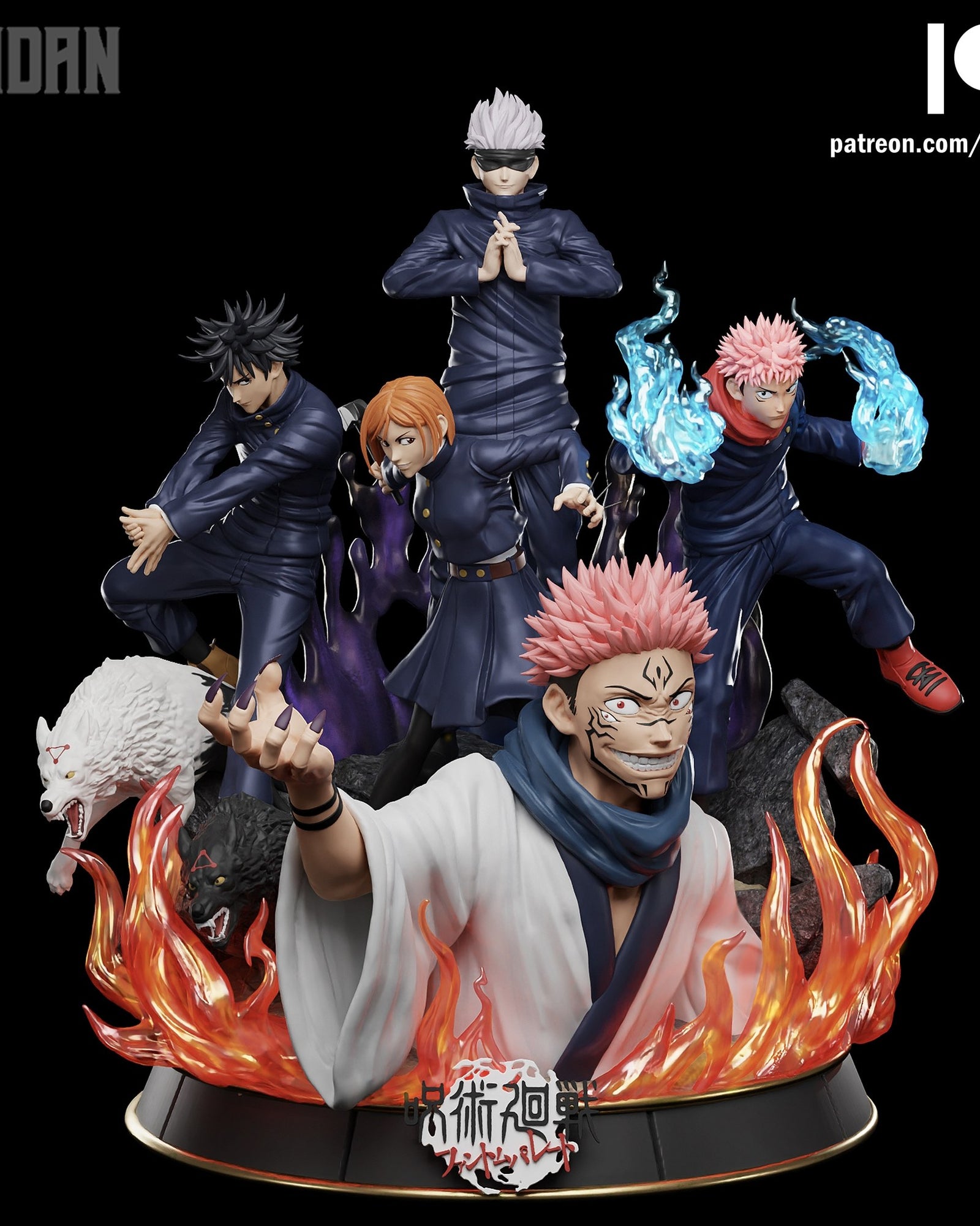 Jujutsu Kaisen Character Collection (Jujutsu Kaisen) resin figure by Kaidan 3D — studio render 2
