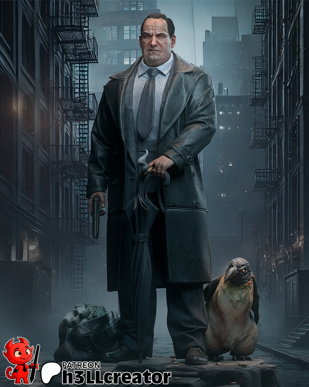 Oswald Cobb (DC) resin figure by h3LLcreator — studio render 1