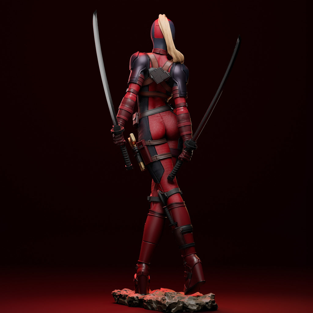 Lady Deadpool (Marvel) resin figure by Abe3D — studio render 7