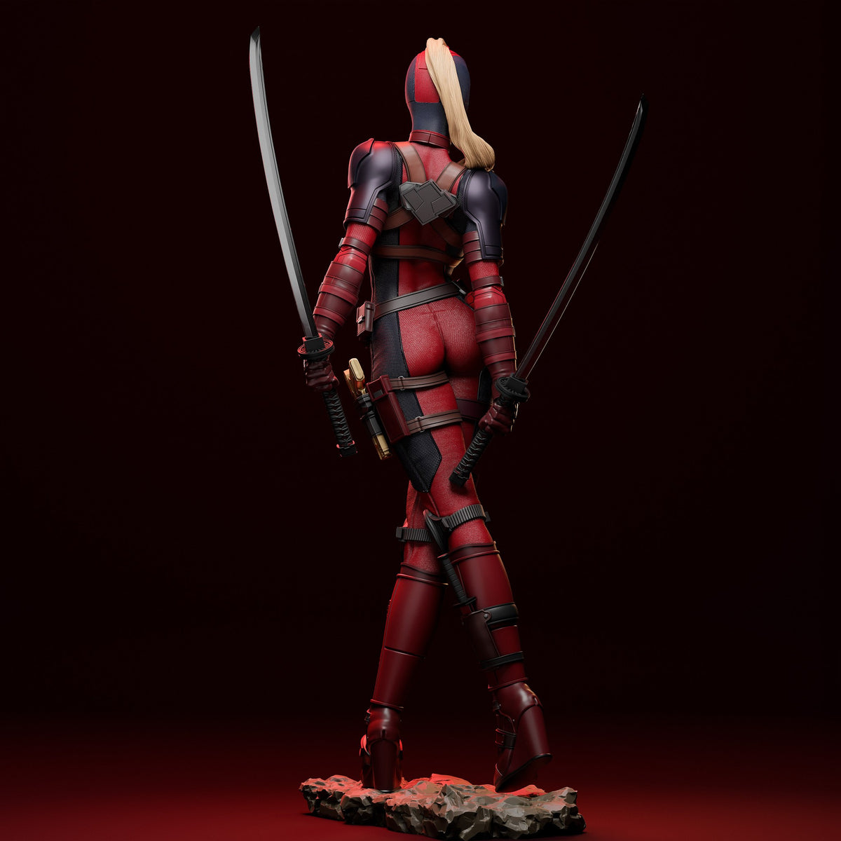 Lady Deadpool (Marvel) resin figure by Abe3D — studio render 7