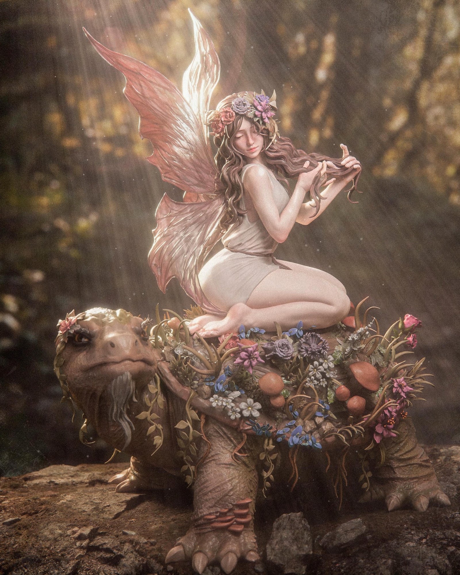 Fairy Blossom _Original Characters resin figure by CA 3D Studios — studio preview 2