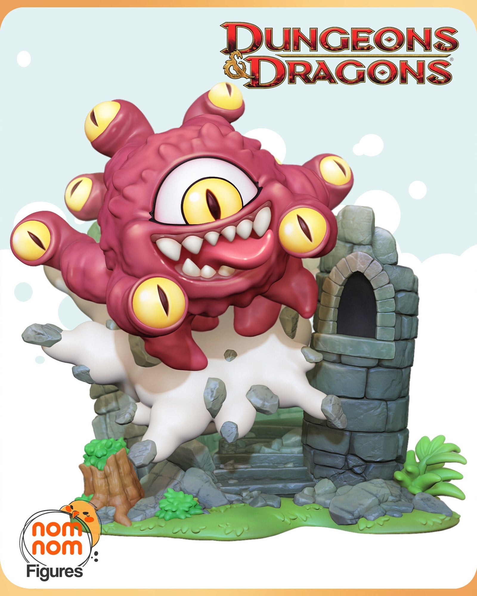 Beholder Dungeons and Dragons Chibi resin figure by NomNom Figures — studio preview 1