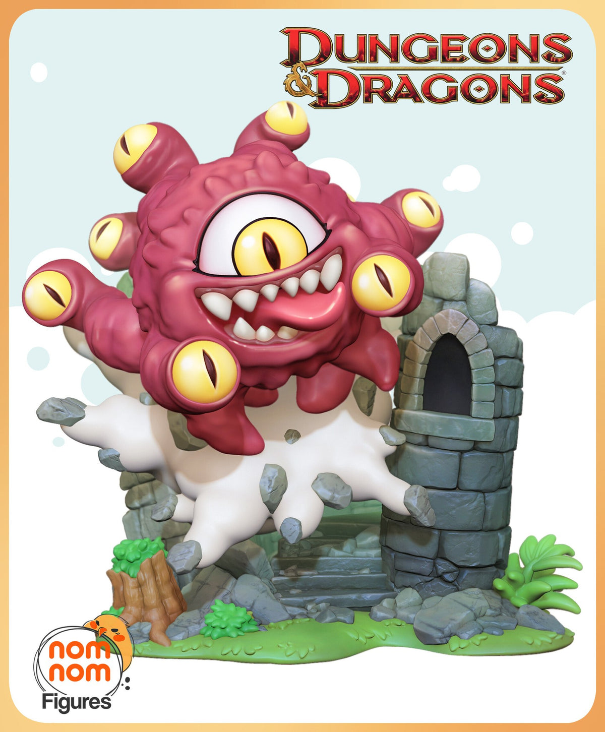 Beholder Dungeons and Dragons Chibi resin figure by NomNom Figures — studio preview 1