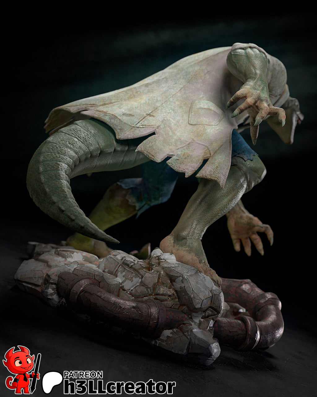 Curt Connors (Marvel) resin figure by h3LLcreator — studio render 9