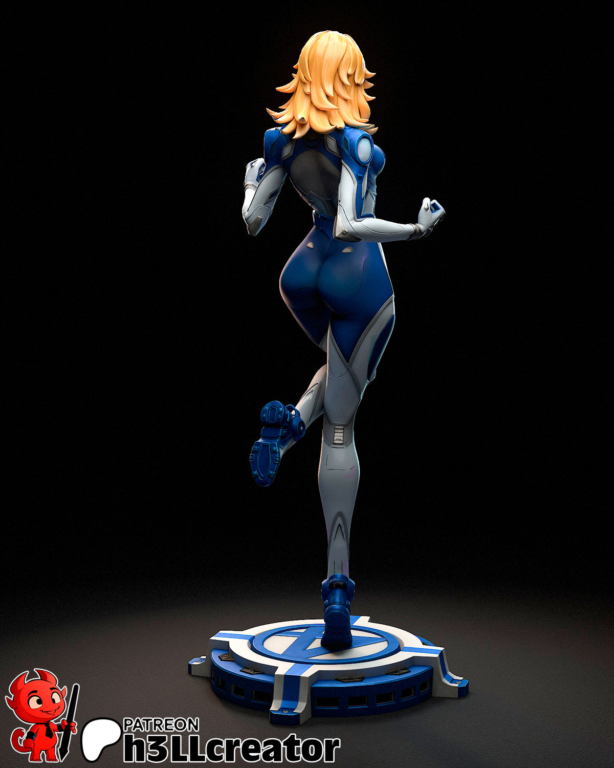 Sue Storm (Marvel) resin figure by h3LLcreator — studio render 9