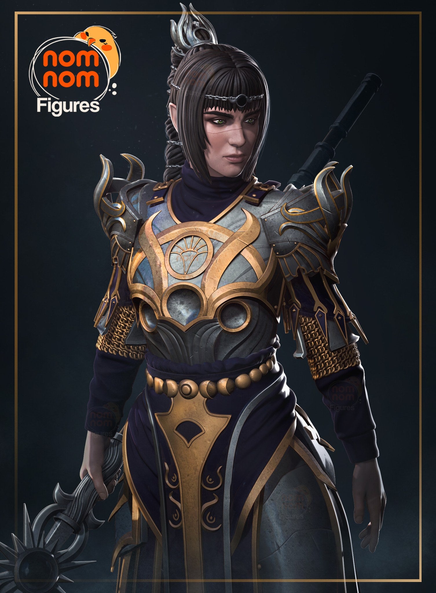 Shadowheart Baldur's Gate resin figure by NomNom Figures — studio preview 1