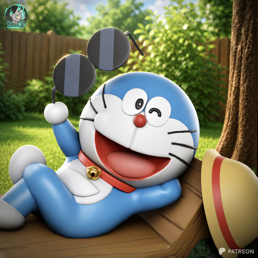 Doraemon (Doraemon) resin figure by Kaidan 3D — studio render 3