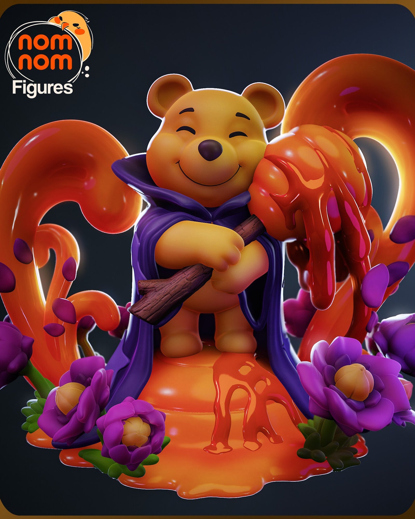 Winnie the Pooh Chibi resin figure by NomNom Figures — studio preview 1
