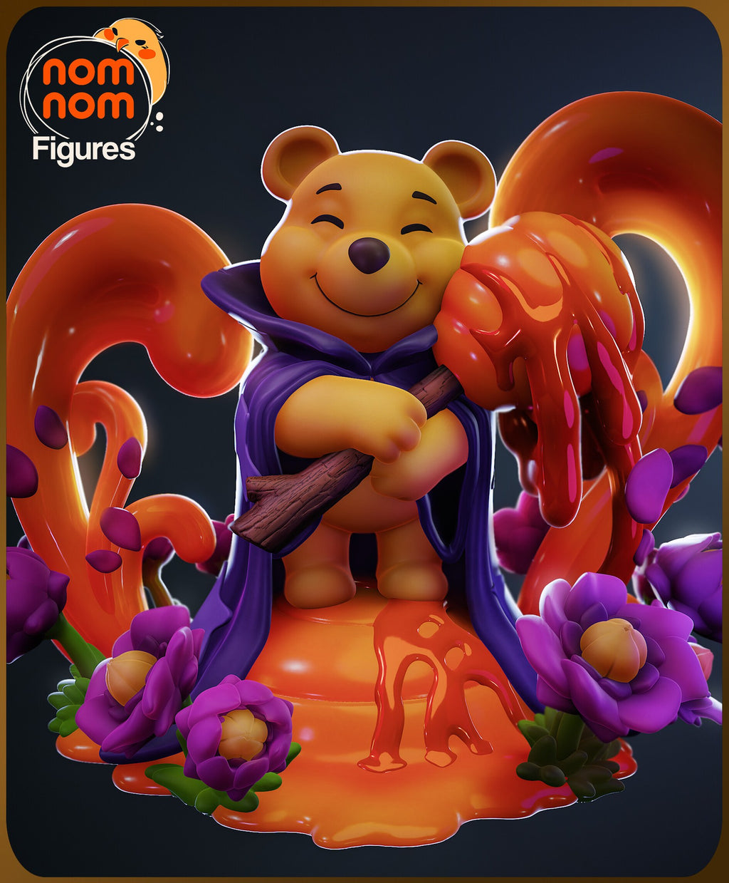 Winnie the Pooh Chibi resin figure by NomNom Figures — studio preview 1